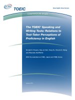 The TOEIC speaking and writing tests relations to test   ETS 