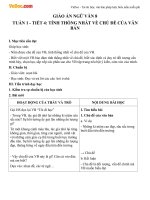 Giáo án Ngữ văn 8 bài: Tính thống nhất về chủ đề của văn bản