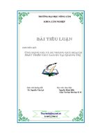 CHUYÊN đề ỨNG DỤNG GIS và RS TRONG QUY HOẠCH PHÁT TRIỂN cây CAO SU tại QUẢNG TRỊ 