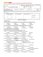 de kiem tra 1 tiet hoc ky 1 mon tieng anh lop 11 truong quoc te a chau nam hoc 2014 2015 
