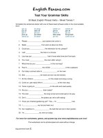 20 basic english phrasal verbs mixed tenses 1 