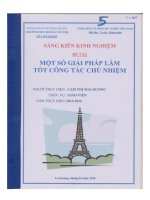Một số giải pháp làm tốt công tác chủ nhiệm 