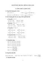 Chuyên đề phương trình lượng giác đầy đủ