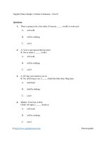 English future simple vs future continuous   test 01 
