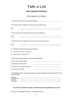 clear alphabet test sample 