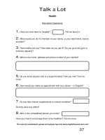 talk a lot 1 discussion questions health 