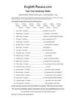 using present perfect continuous have has been plus ing 