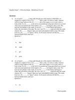 English grade 7   fill in the blanks   multichoice test 02 