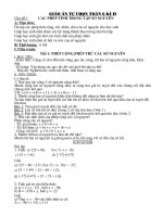 giáo án tự chọn toán 6 học kì 2 theo chủ đề 