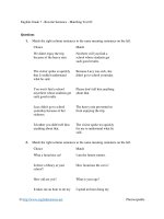 English grade 7   rewrite sentence   matching test 02 