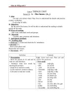 Giáo án Tiếng Anh 6 unit 6: Places