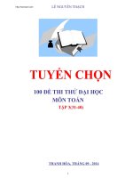 110 đề cực hay thi quốc gia môn toán giải chi tiết