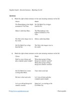 English grade 6   rewrite sentence   matching test 02 