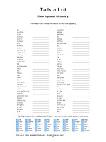 translate from clear alphabet to normal spelling 