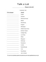 places in the uk vocabulary test 