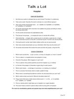 hospital discussion words question sheet 