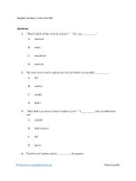 English auxiliary verbs test 001 