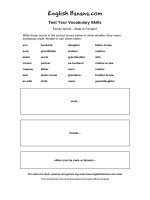 family words male or female ev33 