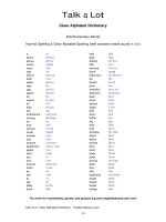 clear alphabet dictionary 400 elementary words 