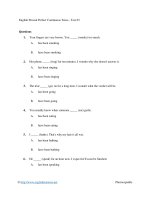 English present perfect continuous tense   test 03 