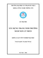 Xây dựng trang web trường mầm non lý nhân 