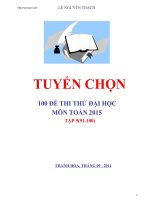 110 đề thi quốc gia môn toán giải chi tiết  Phân 9 (Từ đề 91  100)