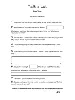 talk a lot 1 discussion questions free time 