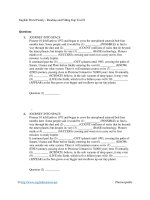 English word family   reading and filling gap test 01 