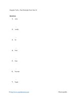 Irregular verbs   past participle form test 01 