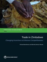 Trade in Zimbabwe Changing Incentives to Enhance Competitiveness
