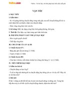 Giáo án Vật lý 8 bài 2: Vận tốc