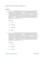 English grade 10   fill in the blanks   multichoice test 01 