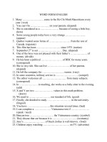 WORD FORM ENGLISH (Tiếng anh)