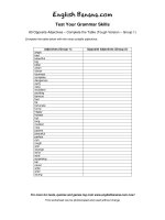80 opposite adjectives complete the table tough version group 1 