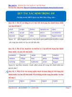 Quy tắc xác định trọng âm trong tiếng anh