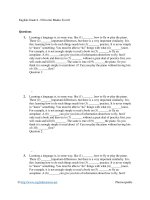 English grade 8   fill in the blanks test 01 