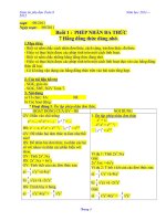 Giáo án phụ đạo toán 8 