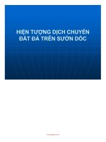 BÀI GIẢNG địa CHẤT   HIỆN TƯỢNG DỊCH CHUYỂN đất đá TRÊN sườn dốc 