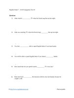 English grade 7   verb conjugation test 01 