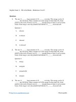 English grade 11   fill in the blanks   multichoice test 03 