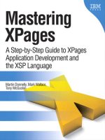 Mastering XPages a step by step guide to XPages application development and the XSP language 1st 