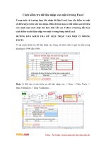 Cách kiểm tra dữ liệu nhập vào một ô trong Excel