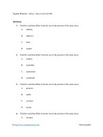 English phonetics   stress   easy level test 002 