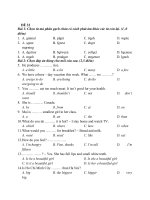 bộ đề ôn tiếng anh 6 phần 9