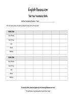 suffixes vocabulary booster blank table iv 