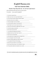 question tags using verbs be do and have past tense 2 brb10 