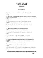 talk a lot 2 past simple 