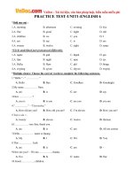 Bài tập Tiếng Anh lớp 6 Unit 1: Greetings