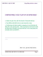 CHINH PHỤC bài tập 8 9 10 SINH học   phần chinh phục quần thể