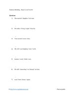 Sentence building   basic level test 02 